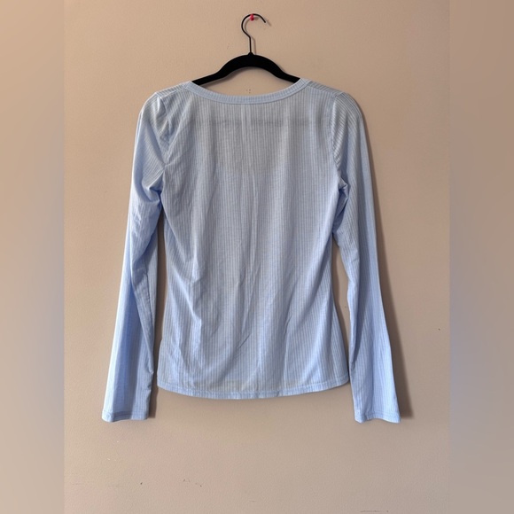 Anthropology Baby Blue Long Sleeve Top Size Small, Light Weight, EUC - Picture 2 of 8